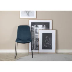 Muce Spisebordsstol - Sort og Blå