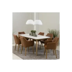 Nagano spisebord 80x150 cm - Eg/Hvid