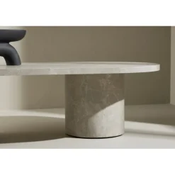 Narvik Sofabord 120 x 60 cm – Beige Marmorlook