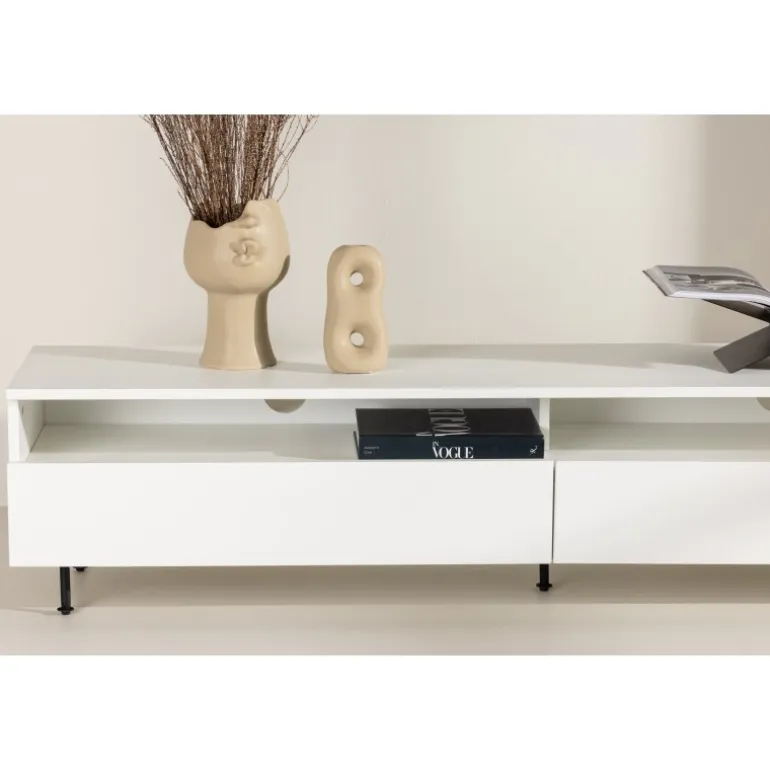 Navarra TV-bord - Sort og Hvid