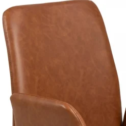 Naya spisebordsstol med armlæn og drejefunktion - Retro cognac