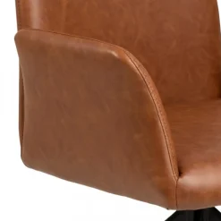 Naya spisebordsstol med armlæn og drejefunktion - Retro cognac
