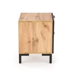 NELA sengebord, håndværk eg - Sort