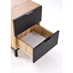 NELA sengebord, håndværk eg - Sort