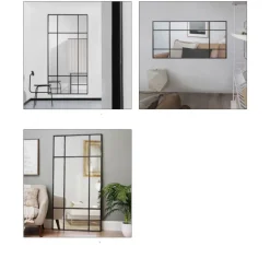 New Yorker Spejl med Antiksort ramme i jern str 200x100cm OUTLET