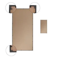 New Yorker Spejl med Antiksort ramme i jern str 200x100cm OUTLET