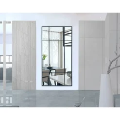 New Yorker Spejl med sort ramme i jern str 180x90cm