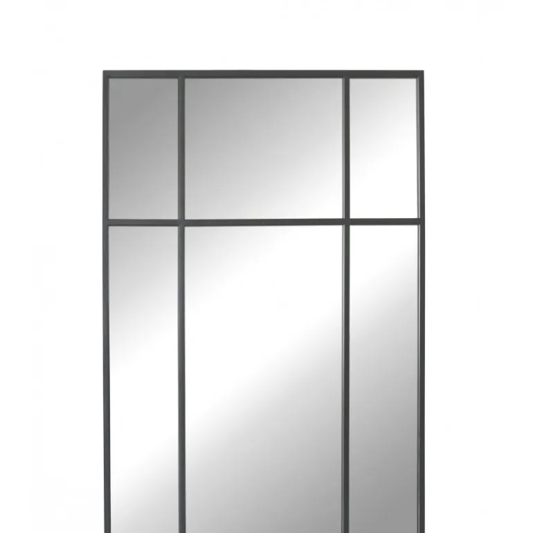 New Yorker Spejl med sort ramme i jern str 180x90cm