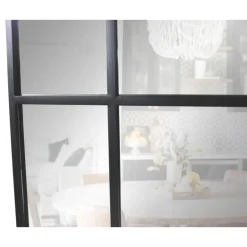 New Yorker Spejl med sort ramme i jern str 180x90cm