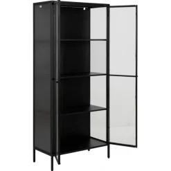 Newcastle vitrine sort metal H180 cm