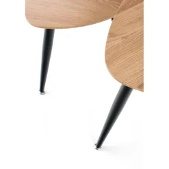 NICEA 2, sæt af to sofaborde, - gylden eg / Sort