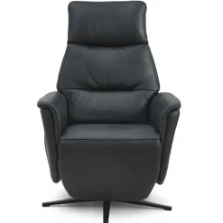 Nicolai Læder lænestol m. indbygget skammel og løftefunktion indbygget skammel og løftefunktion