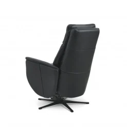 Nicolai Læder lænestol m. indbygget skammel og løftefunktion indbygget skammel og løftefunktion