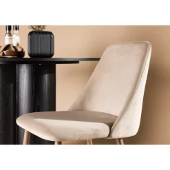 Night Spisebordsstol - velour og Valnød