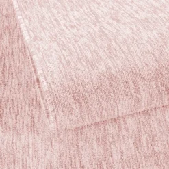 Nizza Kortluvet tæppe Ensfarvet - Rosa
