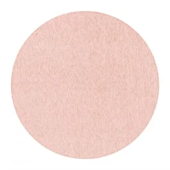 Nizza Rund Kortluvet tæppe Ensfarvet - Rosa