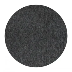 Nizza Rund Kortluvet tæppe Ensfarvet - Antracit