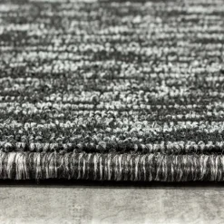 Nizza Rund Kortluvet tæppe Ensfarvet - Antracit