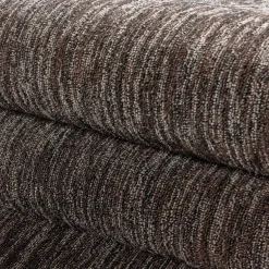 Nizza Rund Kortluvet tæppe Ensfarvet - Brun