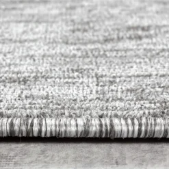 Nizza Rund Kortluvet tæppe Ensfarvet - Lysegrå