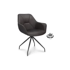 Nour - Spisebordsstol - Sort Micro læder