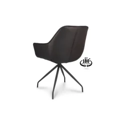 Nour - Spisebordsstol - Sort Micro læder