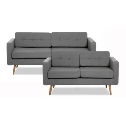 Novelty 3+2 pers. sofasæt - Lysegrå Inari 91