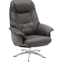 Næsby Drejestol brun Soleda Læder