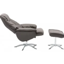 Næsby Drejestol brun Soleda Læder