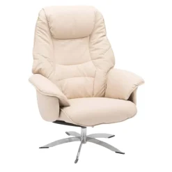 Næsby Drejestol Creme Soleda Læder