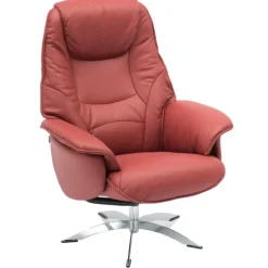 Næsby Drejestol Rød Soleda Læder