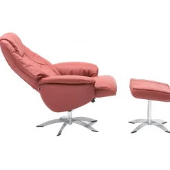 Næsby Drejestol Rød Soleda Læder