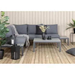 Odense Have Hjørnesofa Sæt - Sort,Grå