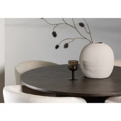 Olivia Rund Spisebordssæt - Beige og Mocca