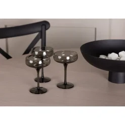 Olivia Rund Spisebordssæt - Sort og Hvid