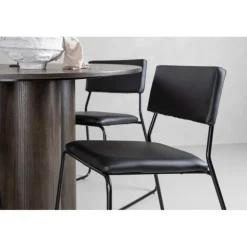 Olivia Rund Spisebordssæt - Sort og Mocca