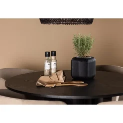 Olivia Rund Spisebordssæt - Beige og Sort