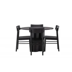 Olivia Rund Spisebordssæt - Sort