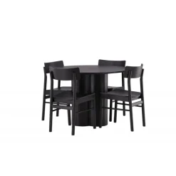 Olivia Rund Spisebordssæt - Sort