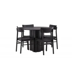 Olivia Rund Spisebordssæt - Sort