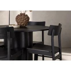 Olivia Rund Spisebordssæt - Sort