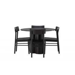 Olivia Rund Spisebordssæt - Sort