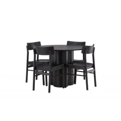 Olivia Rund Spisebordssæt - Sort