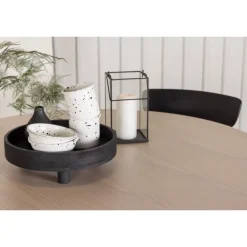 Olivia Rund Spisebordssæt - Sort og Hvid