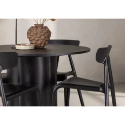 Olivia Rund Spisebordssæt - Sort