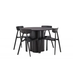 Olivia Rund Spisebordssæt - Sort