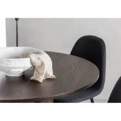 Olivia Rund Spisebordssæt - Sort og Mocca