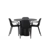 Olivia Rund Spisebordssæt - Sort