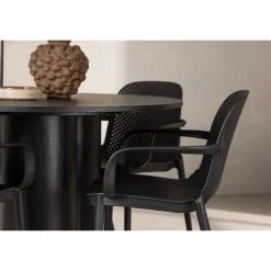 Olivia Rund Spisebordssæt - Sort