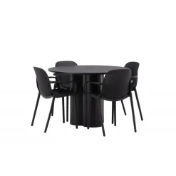 Olivia Rund Spisebordssæt - Sort